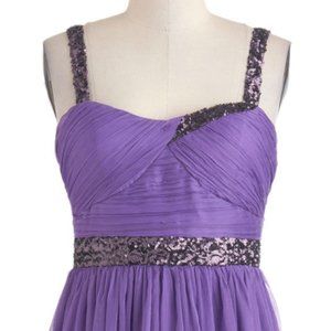 Flowing Amethyst Purple Sequin Prom Party Dress